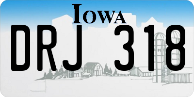 IA license plate DRJ318