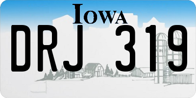 IA license plate DRJ319