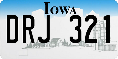 IA license plate DRJ321