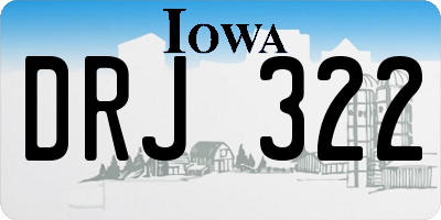 IA license plate DRJ322