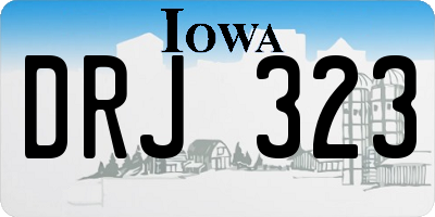 IA license plate DRJ323