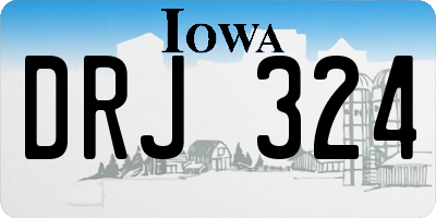 IA license plate DRJ324