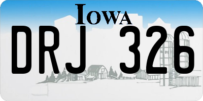 IA license plate DRJ326