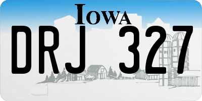IA license plate DRJ327