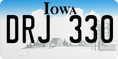 IA license plate DRJ330