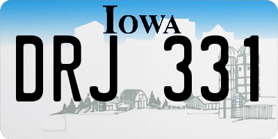 IA license plate DRJ331