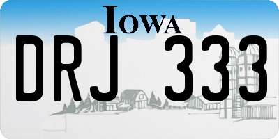 IA license plate DRJ333