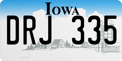 IA license plate DRJ335