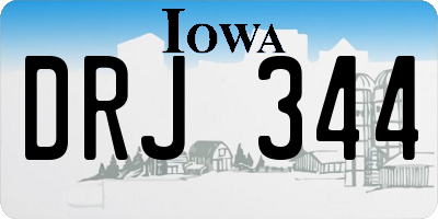 IA license plate DRJ344