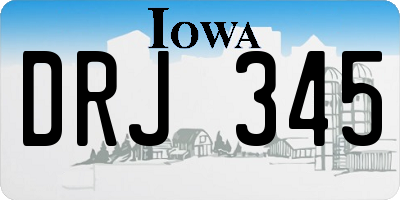 IA license plate DRJ345