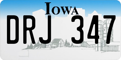 IA license plate DRJ347