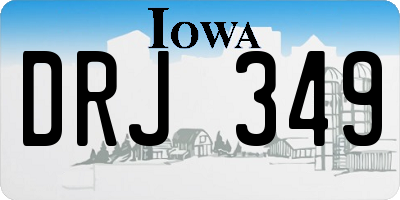IA license plate DRJ349