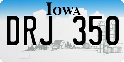 IA license plate DRJ350