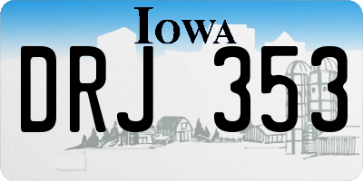 IA license plate DRJ353