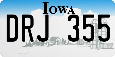 IA license plate DRJ355