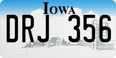 IA license plate DRJ356