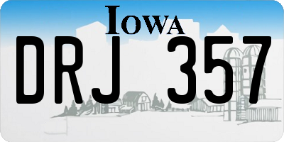 IA license plate DRJ357