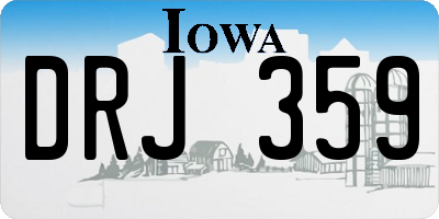 IA license plate DRJ359