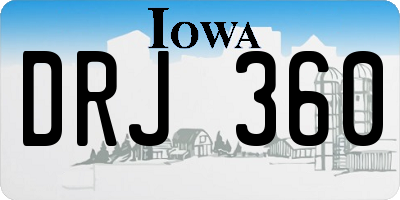 IA license plate DRJ360
