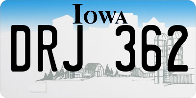 IA license plate DRJ362