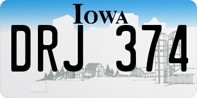 IA license plate DRJ374
