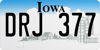 IA license plate DRJ377