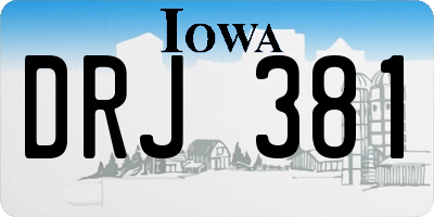 IA license plate DRJ381