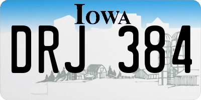 IA license plate DRJ384