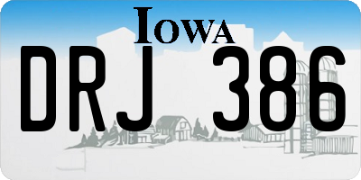 IA license plate DRJ386