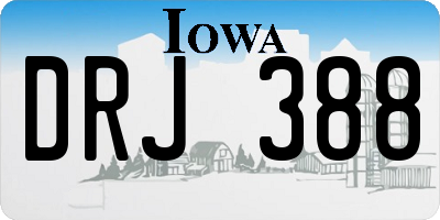 IA license plate DRJ388