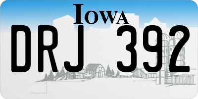 IA license plate DRJ392