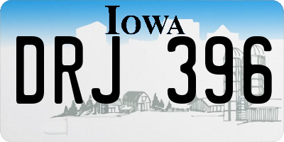 IA license plate DRJ396