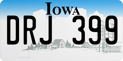 IA license plate DRJ399