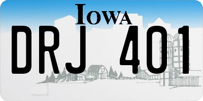 IA license plate DRJ401
