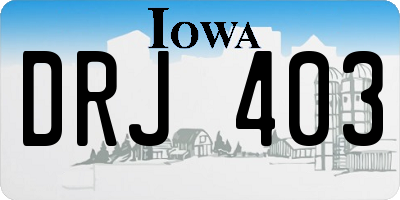 IA license plate DRJ403