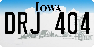 IA license plate DRJ404
