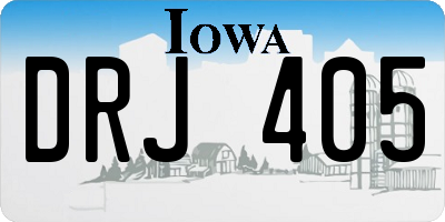 IA license plate DRJ405