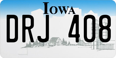 IA license plate DRJ408