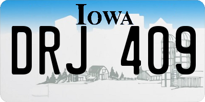 IA license plate DRJ409