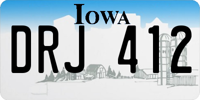 IA license plate DRJ412