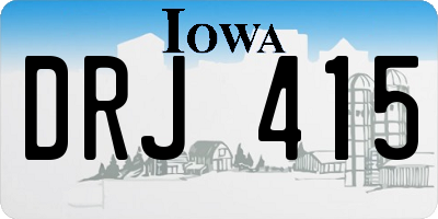 IA license plate DRJ415