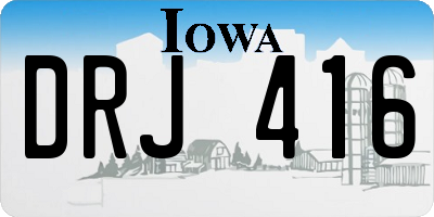 IA license plate DRJ416