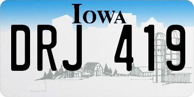 IA license plate DRJ419
