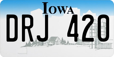 IA license plate DRJ420