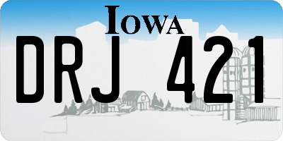 IA license plate DRJ421