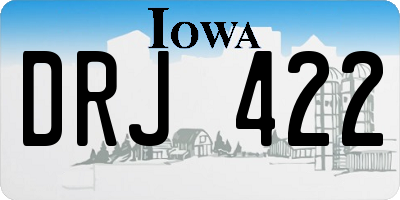 IA license plate DRJ422
