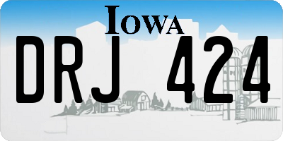 IA license plate DRJ424
