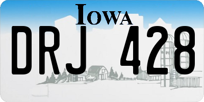 IA license plate DRJ428