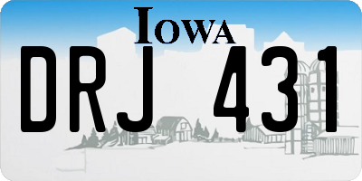 IA license plate DRJ431