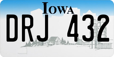 IA license plate DRJ432